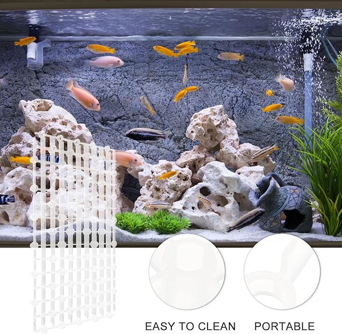 Mipcase Newborn Photography Props 2pcs Aquarium Fish Tank Divider Trays Plastic Egg Crate Tray Grid Bottom Board Fish Separator 26x17.5x0.5CM Transparent Small Fish Tank