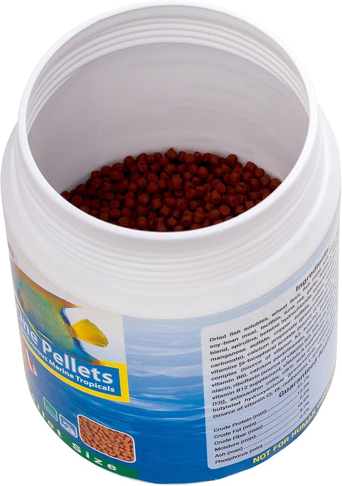 Ocean Nutrition Fish Food - Tropical Fish Food, Soft Moist Sinking Pellets, High Protein(41%) Guppy Fish Food, Fish Food Flakes Alternative, 7 oz (200 g), Medium Pellet