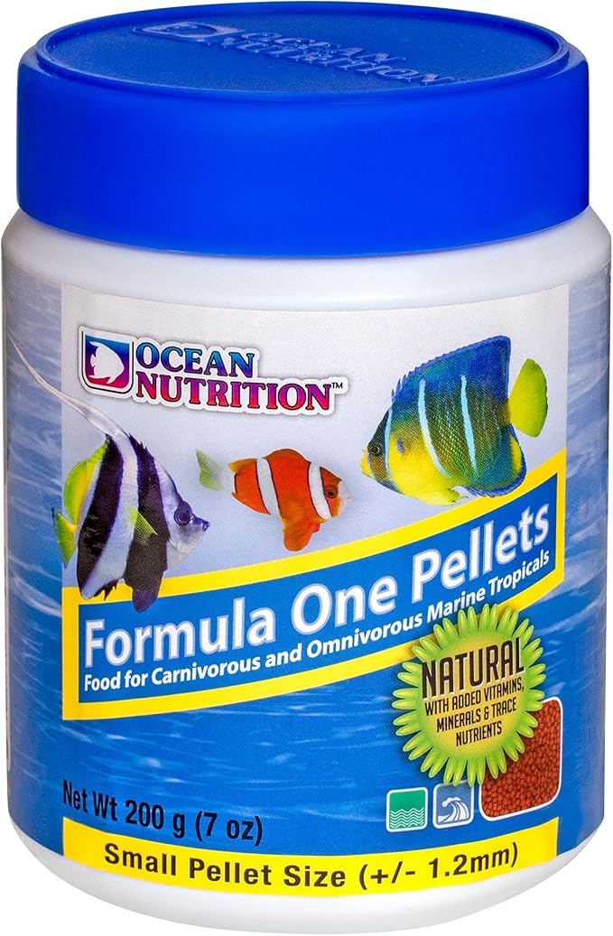 Ocean Nutrition Fish Food - Tropical Fish Food, Soft Moist Sinking Pellets, High Protein(41%) Guppy Fish Food, Fish Food Flakes Alternative, 7 oz (200 g), Small Pellet