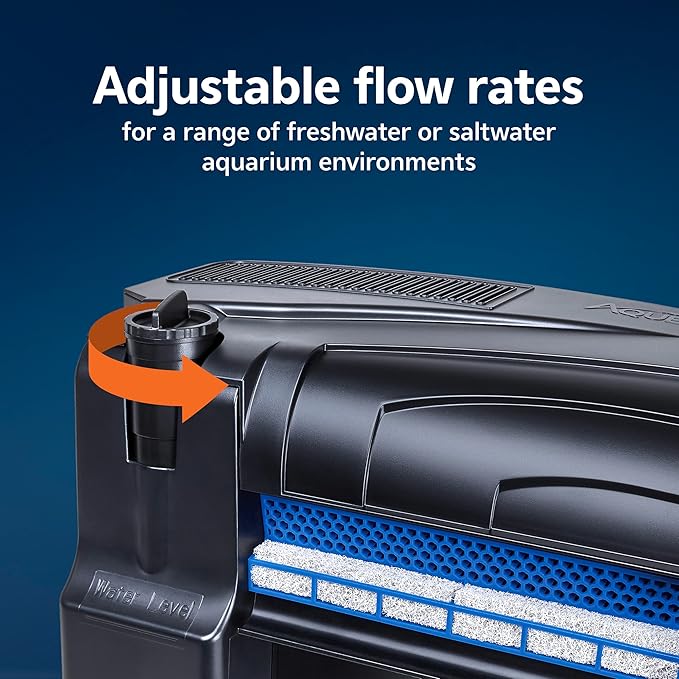 Aqueon SmartClean Power Filter with EcoRenew Filter Cartridge, Quick and Easy Water Changes, Quiet Operation, Adjustable Flow, for 50-90 Gallon Freshwater and Saltwater Aquariums, Large