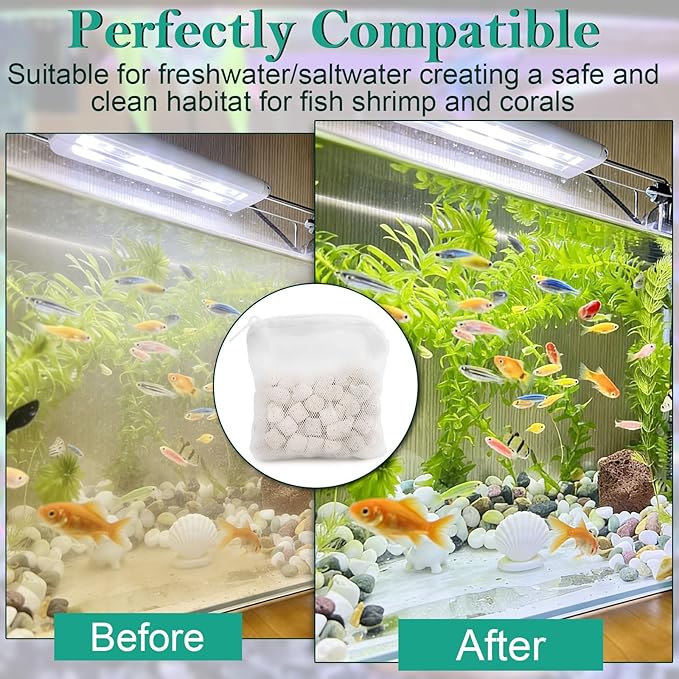 A1378 Aquarium Filter Media Replacement Pack Compatible with Fluval Spec,Evo,Bio-max,Flex,Aquariums Third Stage Biological Filtration System(6-Pack)
