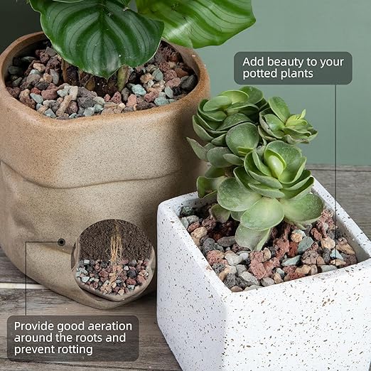 5lb Natural Dark Mixed Color Silica Gravel Pebbles, 1/5 inch Decorative Stones for Succulents, Pebbles for Vases,Plants Rocks, Aquarium Silica Gravel, Top Dressing, Outdoor Decorative Rocks