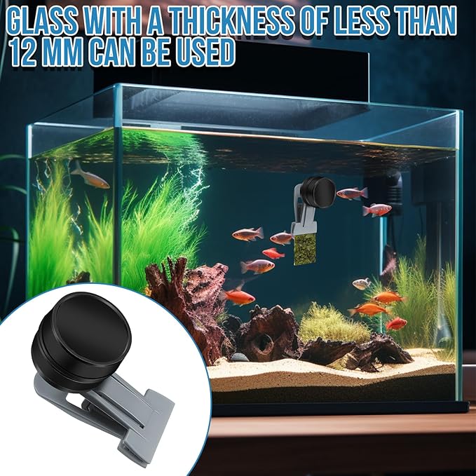 Magnetic Seaweed Feeder Clip, Saltwater Fish Aquarium Accessories Supplies Algae Magnet Seaweed Feeder Magnetic Clips,Goldfish Fish Tank Feeding Ring Suitable for Aquatic Pets