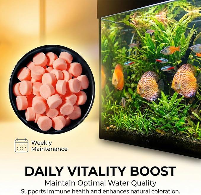 MAQIHAN 150 Tablets Aquarium Salt - Aquarium Salt Freshwater for Freshwater Tank Koi Pond Salt for Koi Fish, Goldfish, Guppies, Mollies, Scats, Monos