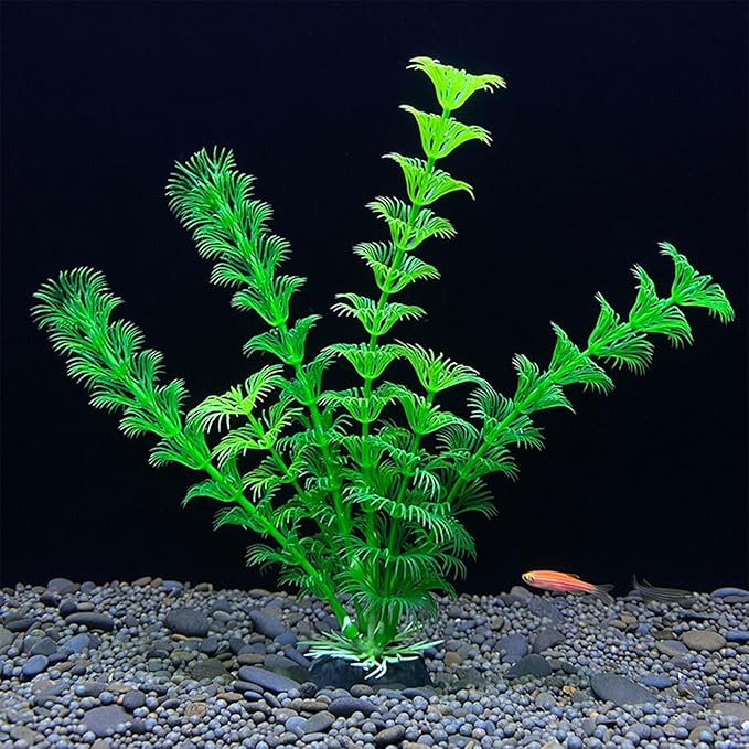 Artificial Aquarium Plant, Green, 1 Count, 4x2.6x18cm/1.57x1.02x7.09in, Realistic Aquatic Plant, Aquarium Decor Plastic Plants