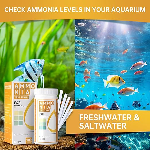 AAwipes Aquarium Test Strips 8-in-1 100PCS & Ammonia Test Strips 100PCS