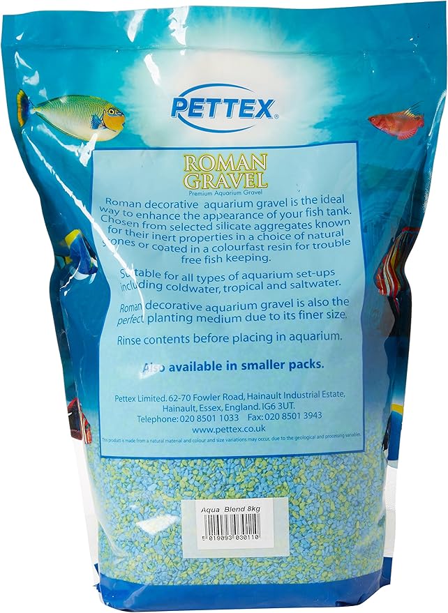 Monster Pet Supplies Pettex Roman Gravel Aquarium Gravel (4.4lb) (Aqua Blend)