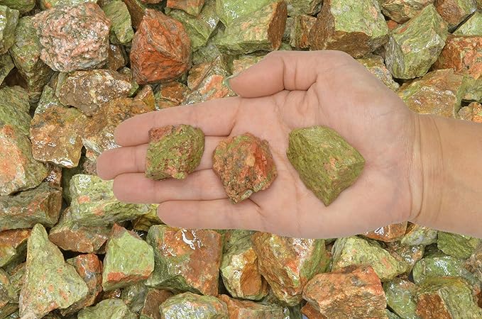 Fantasia Materials: 5 lbs of Premium Unakite Rough Stones from India