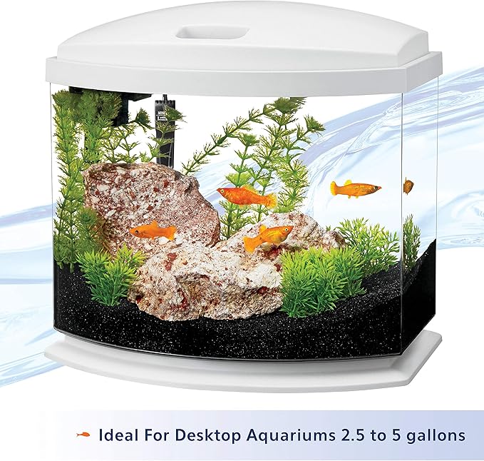 Aqueon Small Aquarium Fish Tank Submersible Mini Flat Heater Up to 5 Gallon Aquariums, 10 Watts