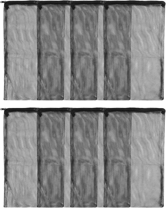 Pawfly 8 Pack Aquarium Filter Media Bags, Fine Mesh Filter Bag with Plastic Zipper Aquarium Media Bag for Activated Carbon, Bio Filter Balls and Filter Stones (15" x 10")