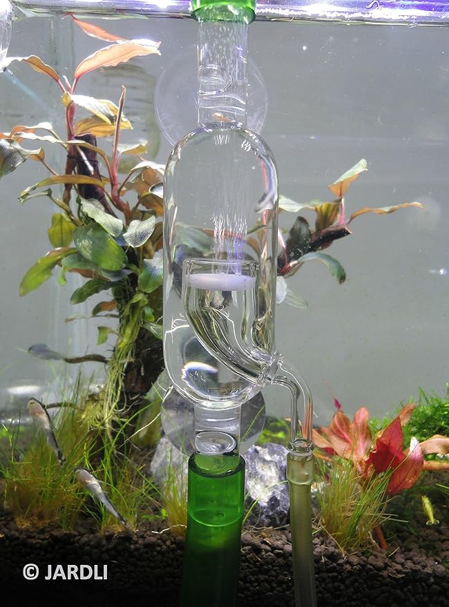 Glass Inline CO2 Atomizer Diffuser System for Aquarium Planted Tank (17mm for 16/22mm (5/8" i.d.) Hose)