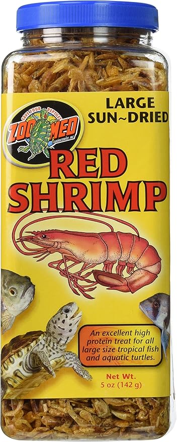 Zoo Med Large Sun-Dried Red Shrimp Aquatic Turtle Food, 5 oz.