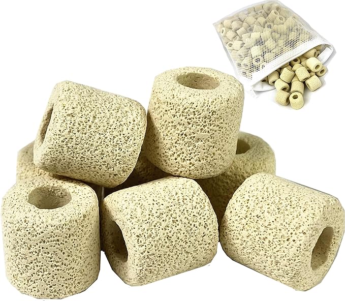 Ceramic Filter Media Bio Filter Rings 1lb / 2lb / 4lb / 8lb (180ct / 1lb)