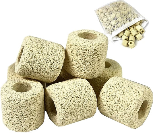 Ceramic Filter Media Bio Filter Rings 1lb / 2lb / 4lb / 8lb (180ct / 1lb)