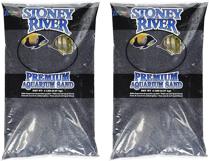 Estes' Gravel Products AES06606 Marine Sand Black for Aquarium, 5-Pound (Two Pack)