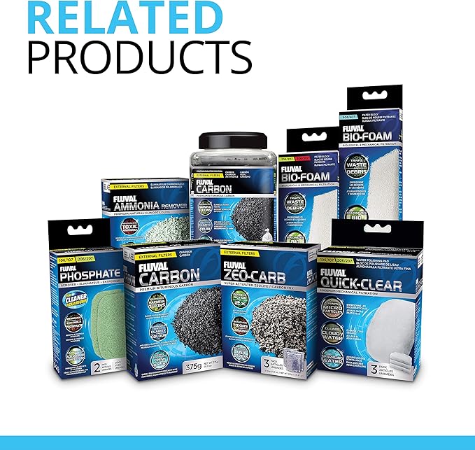 Fluval Carbon Filter Media for Aquariums, Premium Bituminous Carbon Inserts, 100-gram Nylon Bags, 3 Count (Pack of 1), A1440