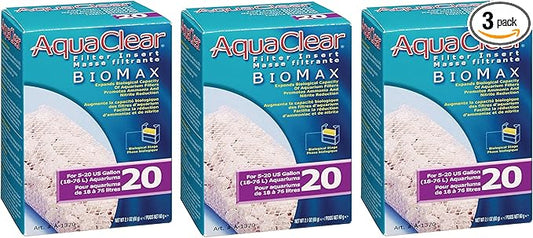 (3 Pack) Aquaclear 20-Gallon Biomax for Aquaclear 20 Filter