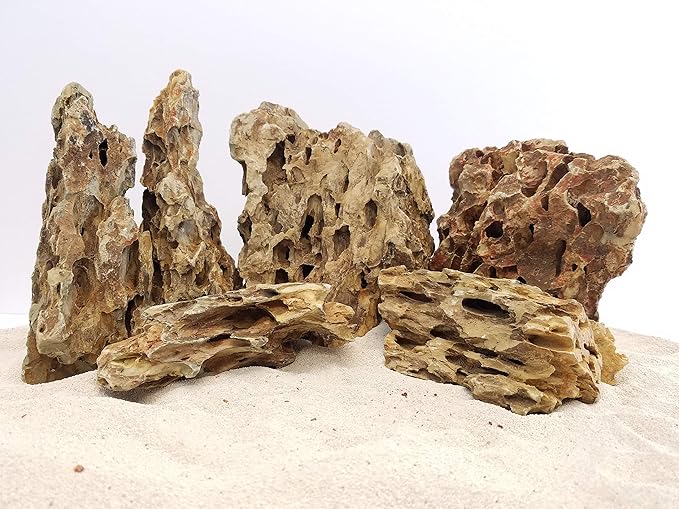 Lifegard Dragon Ohko Aquarium Rock Large Size Stone 40 Lbs Case Qty, Brown