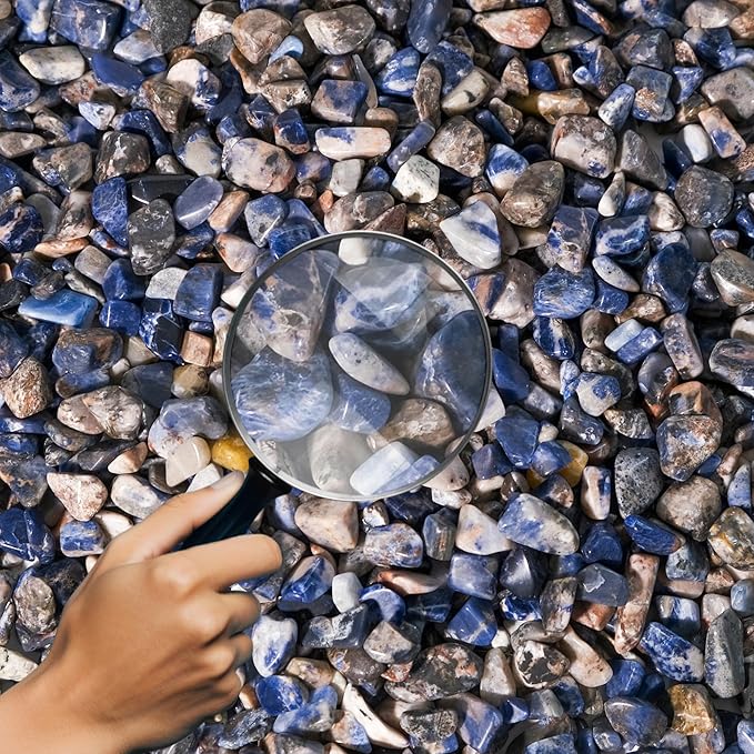 Sodalite Crystal Chips 2lbs (1200+ Pieces) –8-15mm Natural Deep Blue Healing Stones for Jewelry Making, Meditation, Plants, Aquarium Decor & Spiritual Gifts – Stone of Wisdom & Truth
