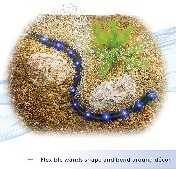Aqueon Flexible LED Bubble Wand Blue 21 Inches (Pack of 2)