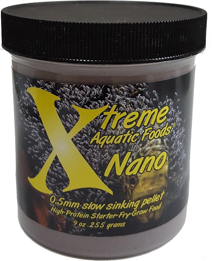 Xtreme Nano 0.5mm Sinking Pellets – High-Protein Fish Food for Nano & Community Fish, Krill-Based Formula for Color, Immune Support, and Vitality – Complete Nutrition for Small Aquarium Species (9oz)