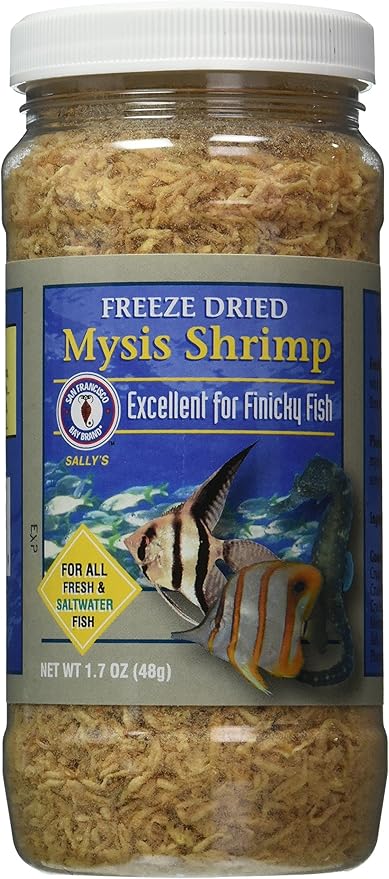 San Francisco Bay Brand Asf71720 Freeze Dried Mysis Shrimp For Fresh And Saltwater Fish, 48Gm