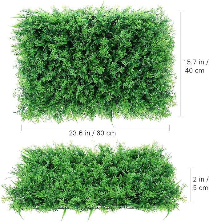 Artificial Aquarium Grass Mat, Aquarium Plants Plastic Grass Wall Fake Lawn Turf Plastic Green Plants Mat for Fish Tank Lawn Decor