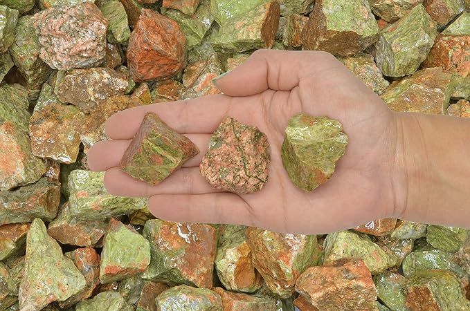 Fantasia Materials: 5 lbs of Premium Unakite Rough Stones from India