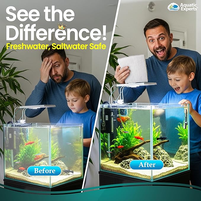 Aquatic Experts Aquarium Filter Floss for Fish Tank Filters - FilterFirst Aquarium Filter Pad - Media Roll for Crystal Clear Water, 12" x 72" by ½ to ¾ Thick