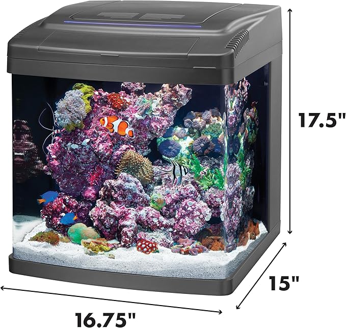 Coralife SMART BioCube Jr, Aquarium Kit, Wi-Fi and Bluetooth Compatible, for Saltwater and Freshwater Environments, 14 Gallons