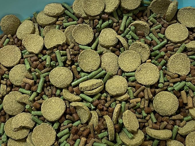 Pleco Food,Veggie Mix,Krill,Spirulina,Brine Shrimp,Cory Cats,Bottom Feeders,Snail,Shrimp,Plecostomus,Wafers,Garlic & Kelp A16 (1oz Sample)