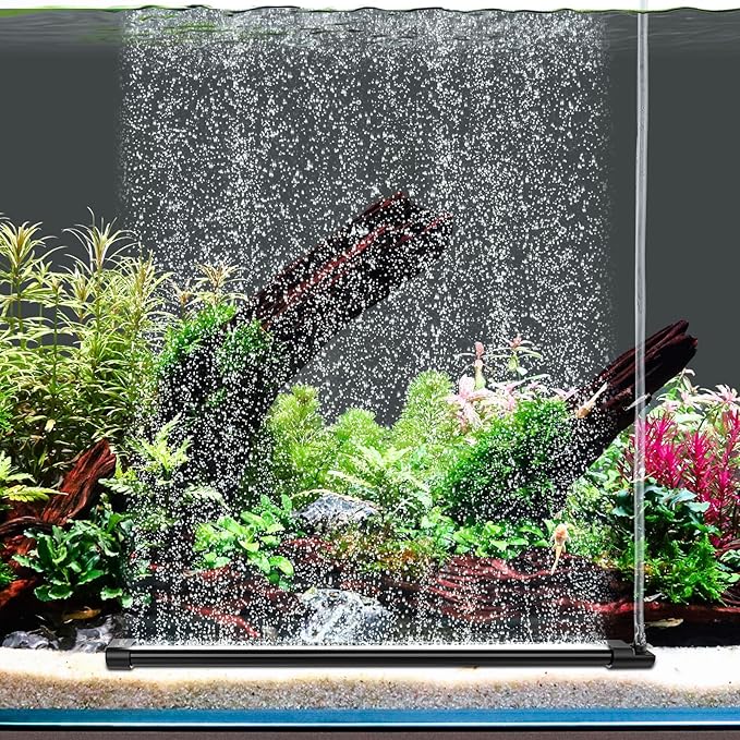 hygger Aquarium Bubble Curtain Wall, Quiet Fish Tank Air Stone with Accessories, High Dissolved Aquarium Bubbler Oxygen Diffuser Decoration for Freshwater & Saltwater