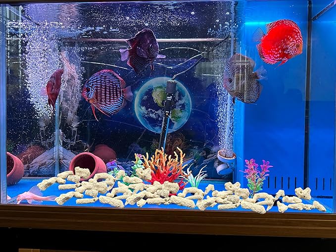 2 Packs Crushed Coral Filter for Aquarium,Fish Tank Crushed Coral for Freshwater Aquarium Ph Aquarium Bio Filter Media Bag Reusable Aquarium Filter
