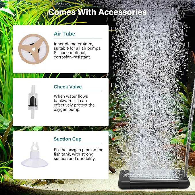hygger Fish Tank Bubbler, Aquarium Air Stone with Special EVA Material, Air Bubbler for Nano Air Pump Fish Tank Small Bucket and Hydroponics