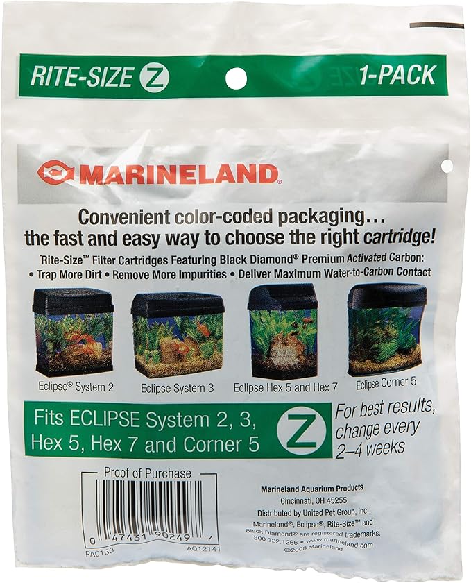 Marineland Eclipse Replacement Filter Cartridges, for Aquarium Filtration (Pack of 2)