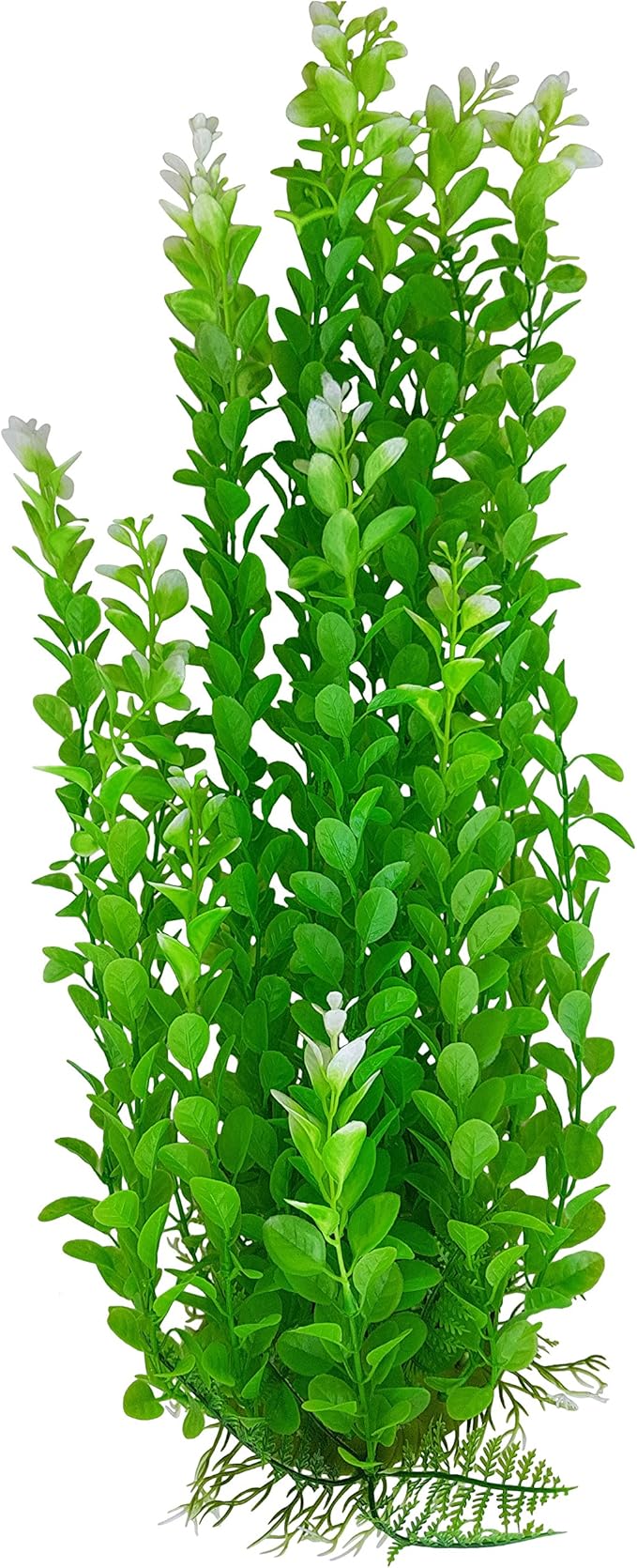 Jumbo Extra Large Tall Plastic Seaweed Aquarium Plant 19-20 Inch (50-52cm) Tall, Green Bushy Leaf Plant with Base 19-20 Inch Fish Tank or Pond Decoration Ornament