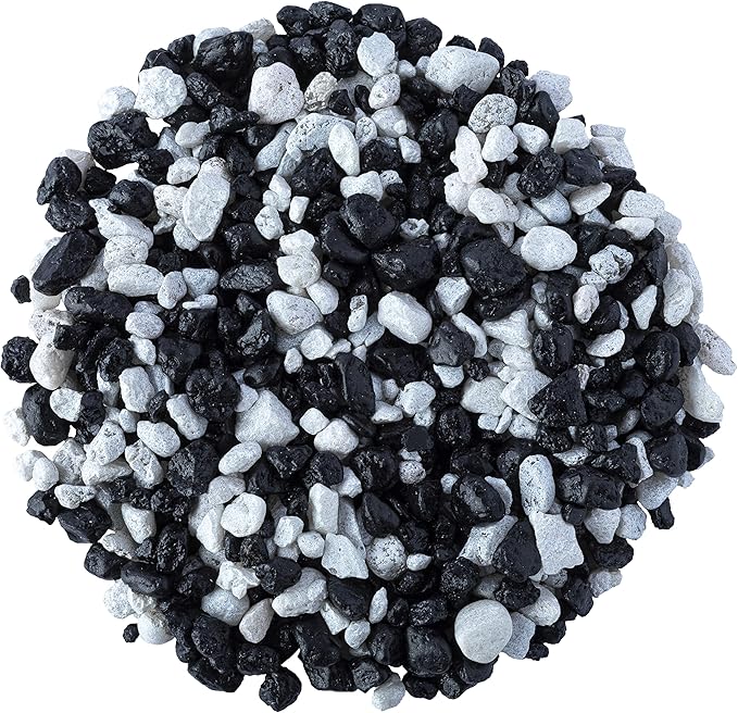 Glofish Aquarium Gravel, Black with White Fluorescent, 5-Pound Bag