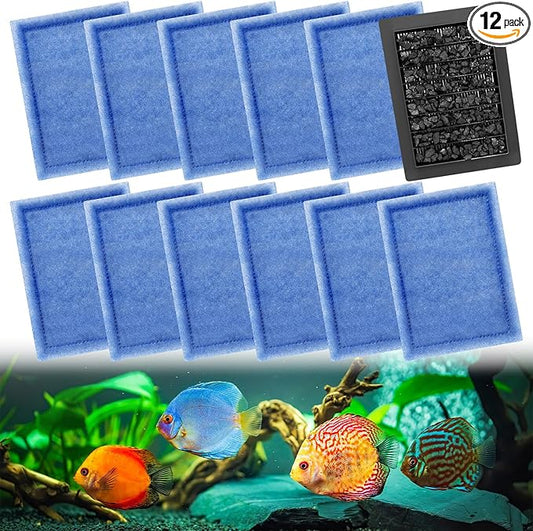12 Pcs Aquarium Filter Cartridge Compatiable with Aqua-Tech Filters (EZ-Change #2) Fish Tank Filter Cartridge Compatiable with Aqua-Tech 10-20 Gallon Power Filters