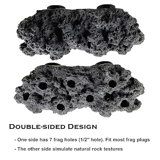 Magnetic Reef Coral Frag Rack Strong N52 Magnets for 1/2" Glass (Black)