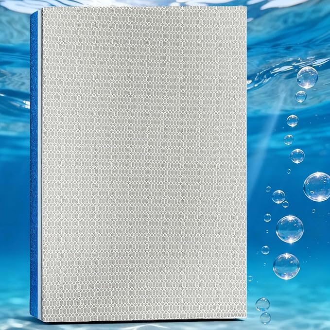 8-Layer Aquarium Filter Media Sponge Pad, Trim-to-Fit Foam Filter Floss for Fish Tank Filter (15.7"x11.8"x0.78")