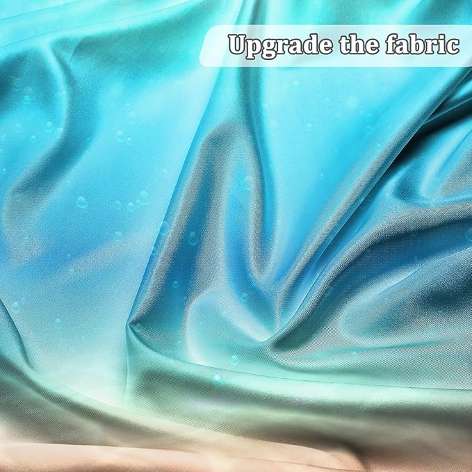 Renaiss 8x6ft Blue Ocean Under The Sea Backdrop Water Bubble Sunlight Photography Backdrop Fabric Mermaid Theme Party Summer Holiday Dive Home Activity Events Decorations Photo Prop