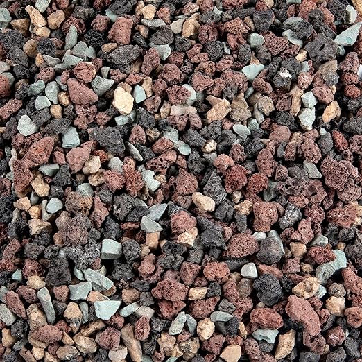 5lb Natural Dark Mixed Color Silica Gravel Pebbles, 1/5 inch Decorative Stones for Succulents, Pebbles for Vases,Plants Rocks, Aquarium Silica Gravel, Top Dressing, Outdoor Decorative Rocks