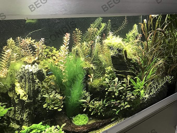 Aquarium Decorations 5Pcs Fish Tank Artificial Green Water Plants Made of Silk Fabrics Plastic