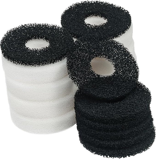 Compatiable Foam and Carbon Rings Fit for Biorb Filter Set/Service Kit (Pack of 16)