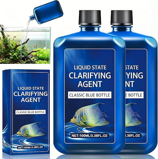 2026 New Fast-Acting Aquarium Water Clarifier, Water Clarifier for Fish Tank, Clears Cloudy Water & Maintains Clear Results, Powerful Fish Tank Water-Purification, for Freshwater (2 Pcs)