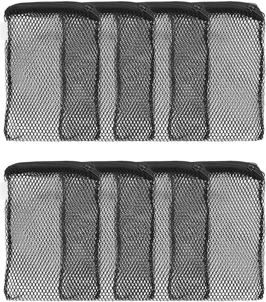 Pawfly 8 Pcs Aquarium Filter Media Bags, Fish Tank Coarse Mesh Bag with Plastic Zipper Soft Aquarium Mesh Bag for Activated Carbon, Bio Filter Balls, Filter Stones, Ceramic Rings(8" x 5.5")
