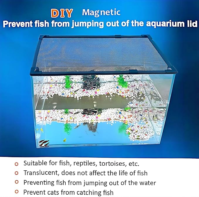 Magnetic Fish Tank lid Cover Keep Fish from Jumping Out