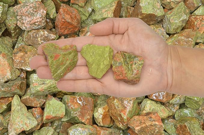 Fantasia Materials: 5 lbs of Premium Unakite Rough Stones from India