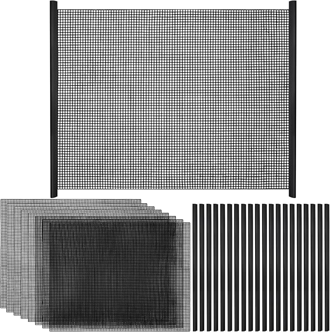 8Pcs Plastic Mesh Canvas Sheets Embroidery Aquarium Fish Tank Divider Plastic Grid Isolation Board Partition Net Pane Separator Filter Bottom Tray,20 Pcs Binding Bars Sliding Bars ,Crochet Projects