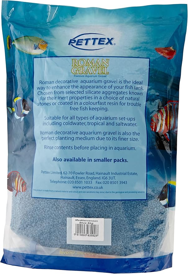 Pettex Roman Gravel Aquatic Roman Gravel, 2 Kg, Mediterranean Blue